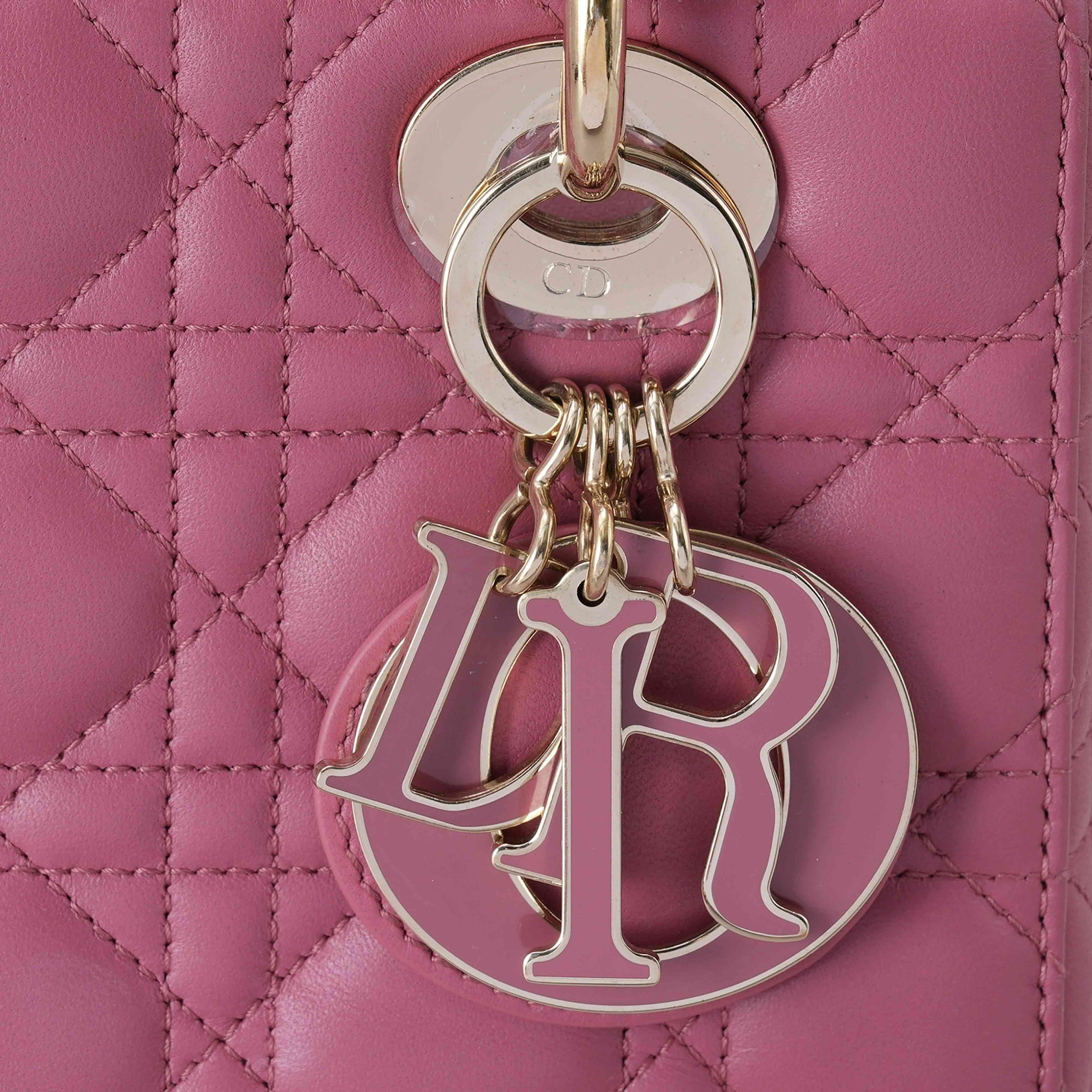 CHRISTIAN DIOR(USED)크리스찬디올 램스킨 레이디디올 스몰 MY ABC